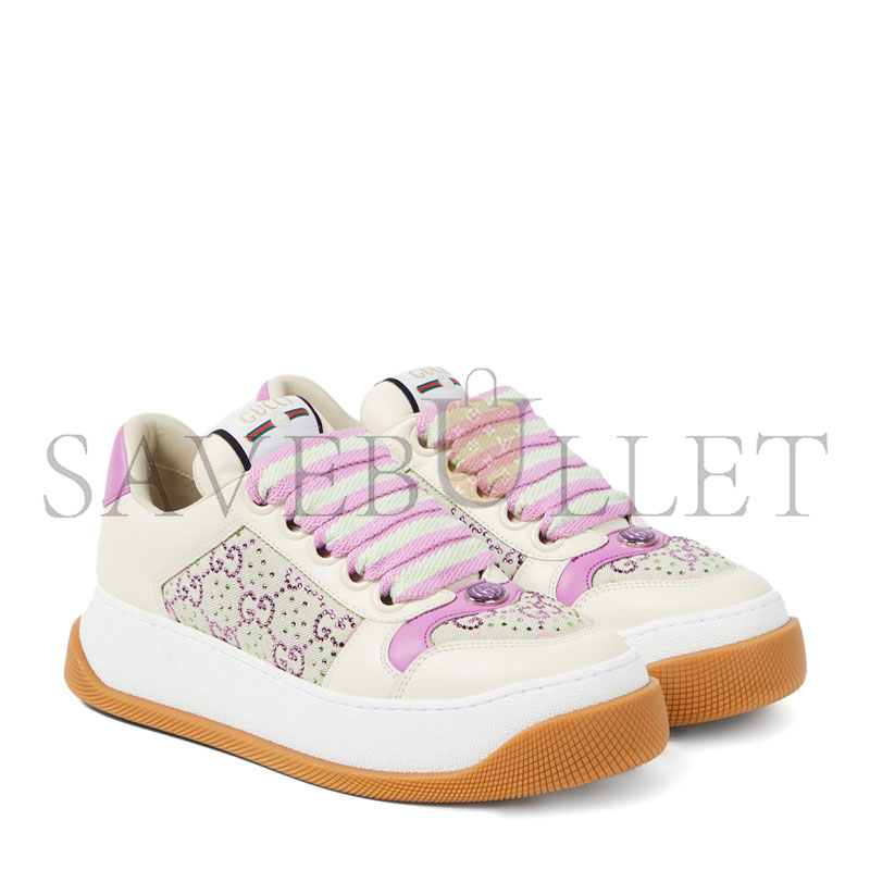 G*u*i screener gg crystal leather sneakers